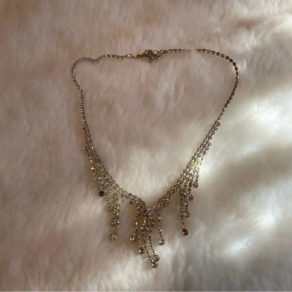 Vintage 90s‎ rhinestone  necklace - Picture 5 of 6